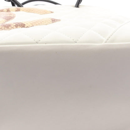 シャネル カンボンライン レザー トートバッグ