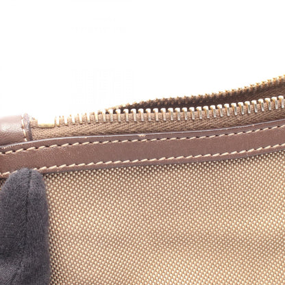 プラダ LOGO JACQUARD キャンバス レザー ショルダーバッグ