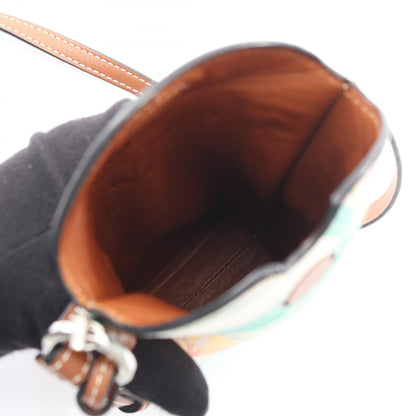 ロエベ PAULA GATE POCKET WATERLILY レザー ショルダーバッグ