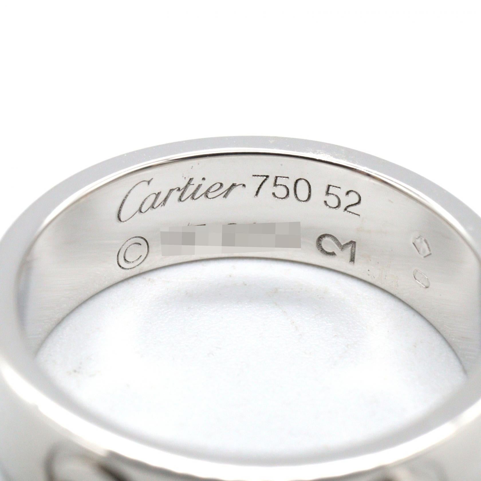 カルティエ ラブ Au750ホワイトゴールド リング 11号