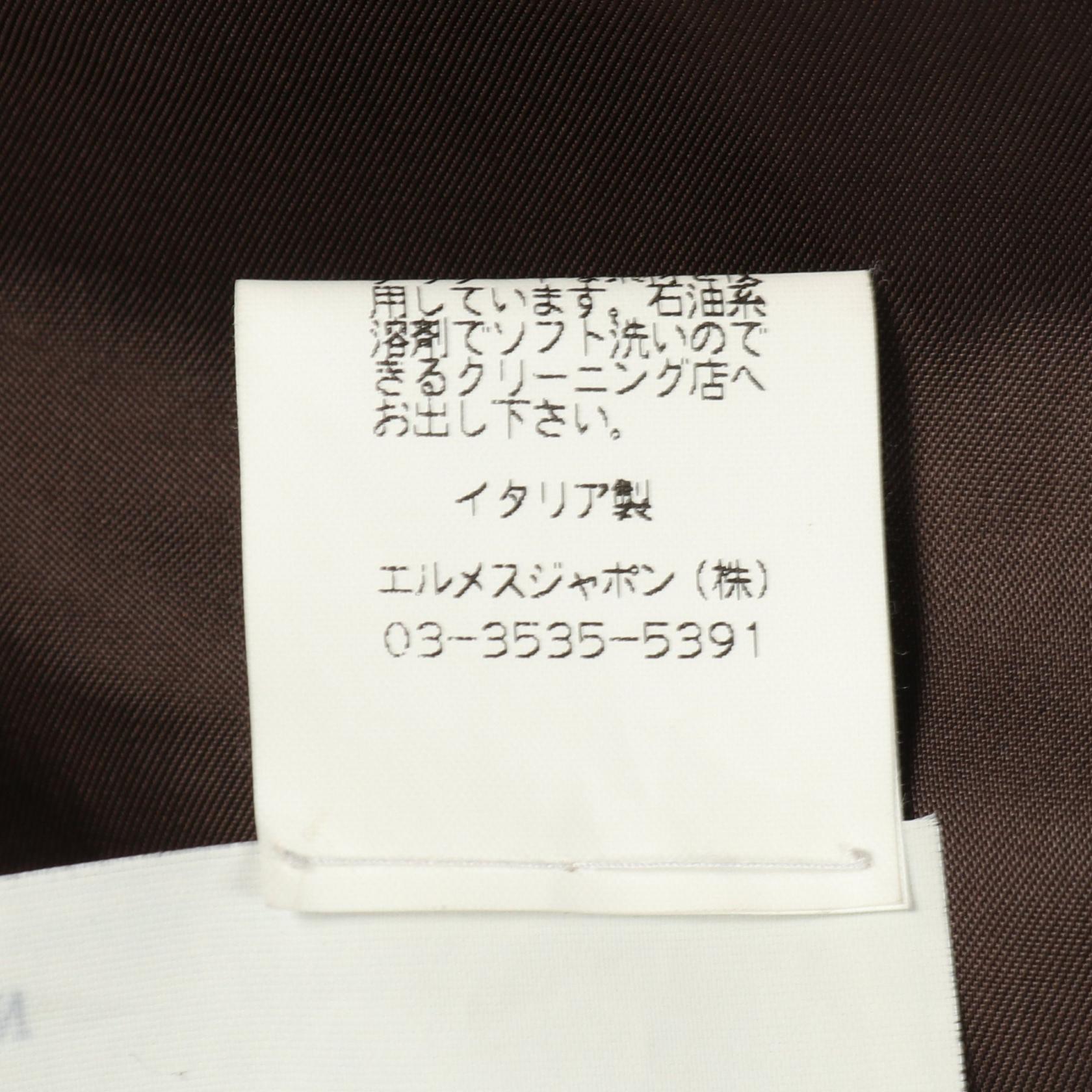 エルメス コットンテーラードジャケット