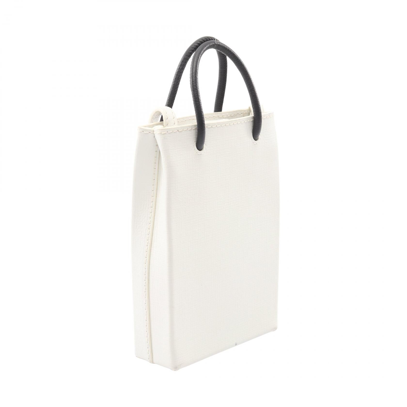 バレンシアガ SHOPPING PHONE HOLDER レザーショルダーバッグ