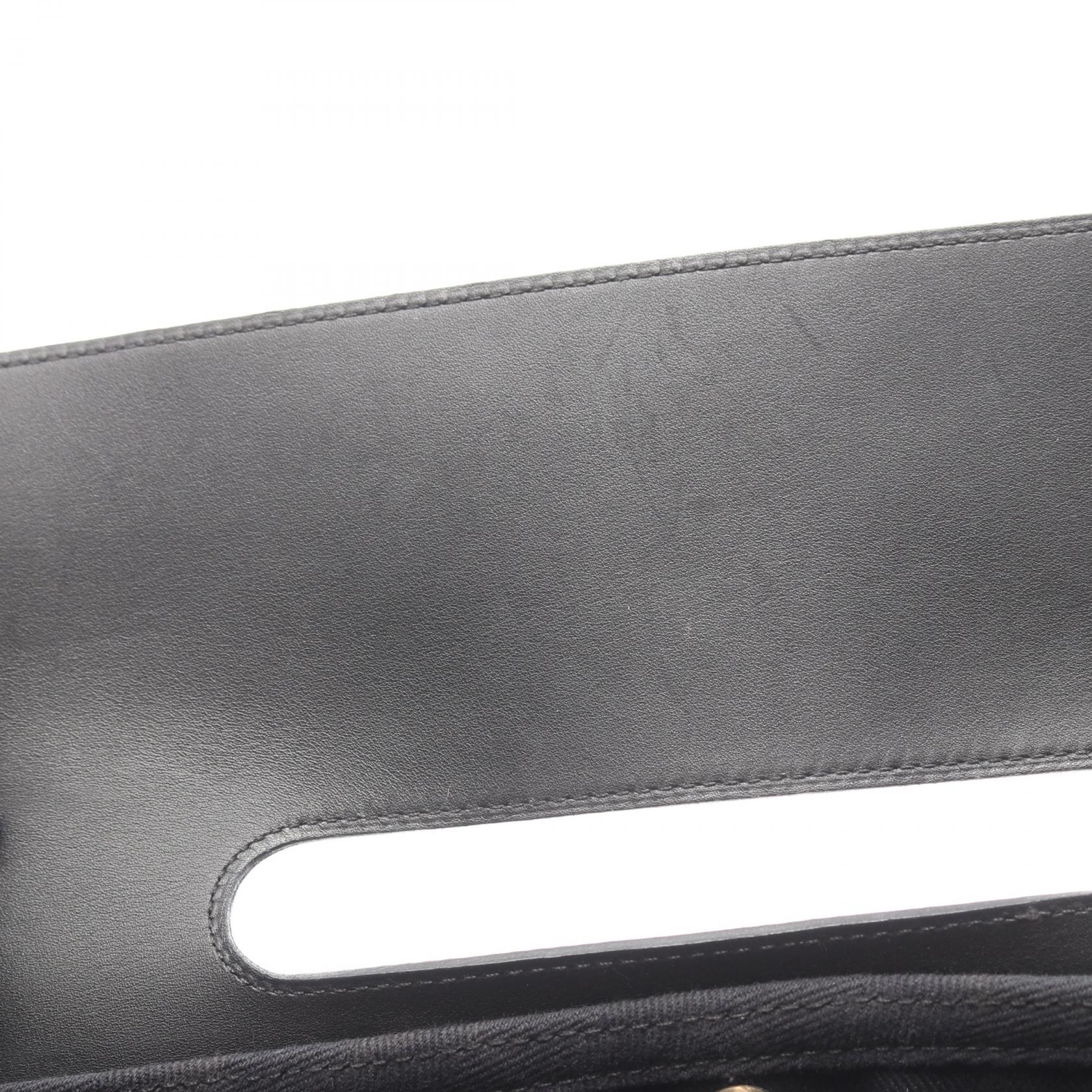 エルメス ヴァルパライソPM トワルシェブロン レザー ハンドバッグ
