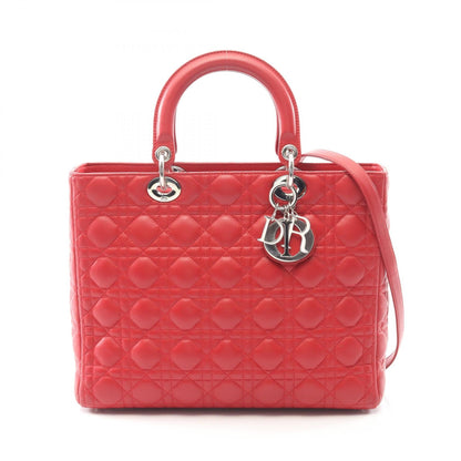 ディオール LADY DIOR レザー ハンドバッグ