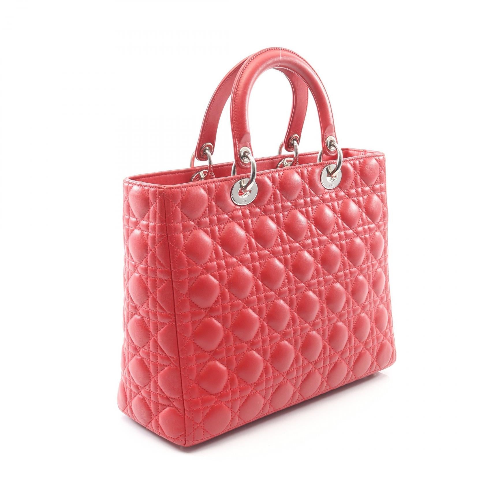 ディオール LADY DIOR レザー ハンドバッグ