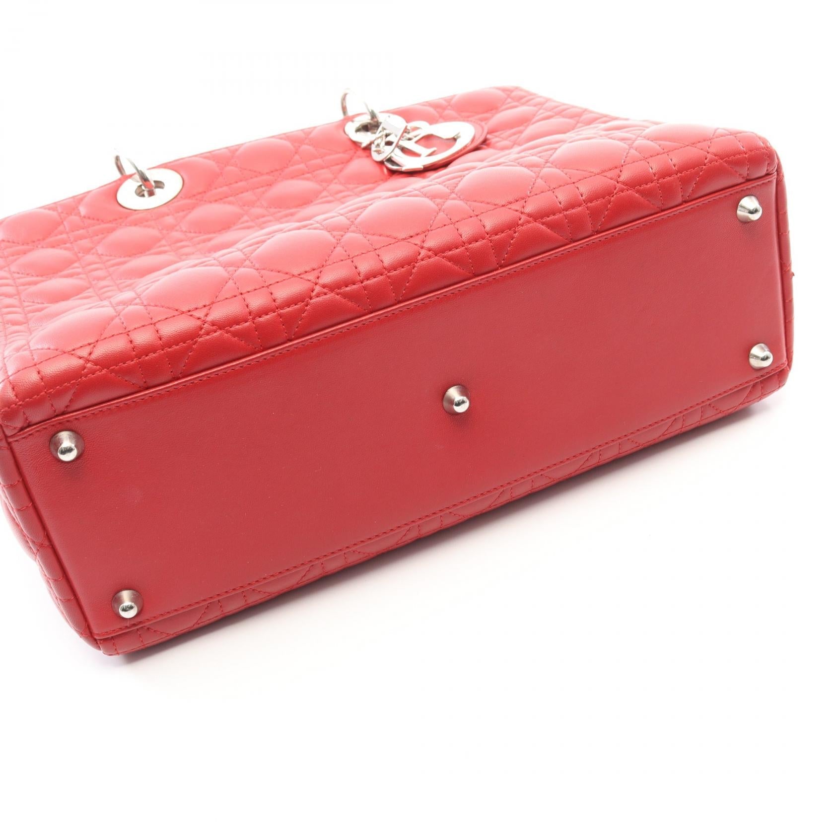 ディオール LADY DIOR レザー ハンドバッグ