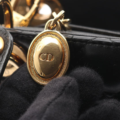 ディオール LADY DIOR レザー ハンドバッグ