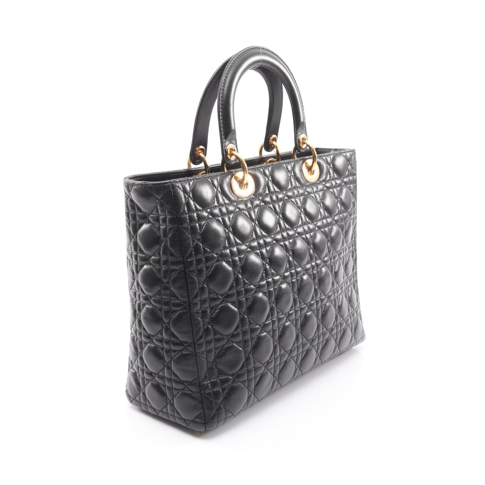ディオール LADY DIOR レザー ハンドバッグ