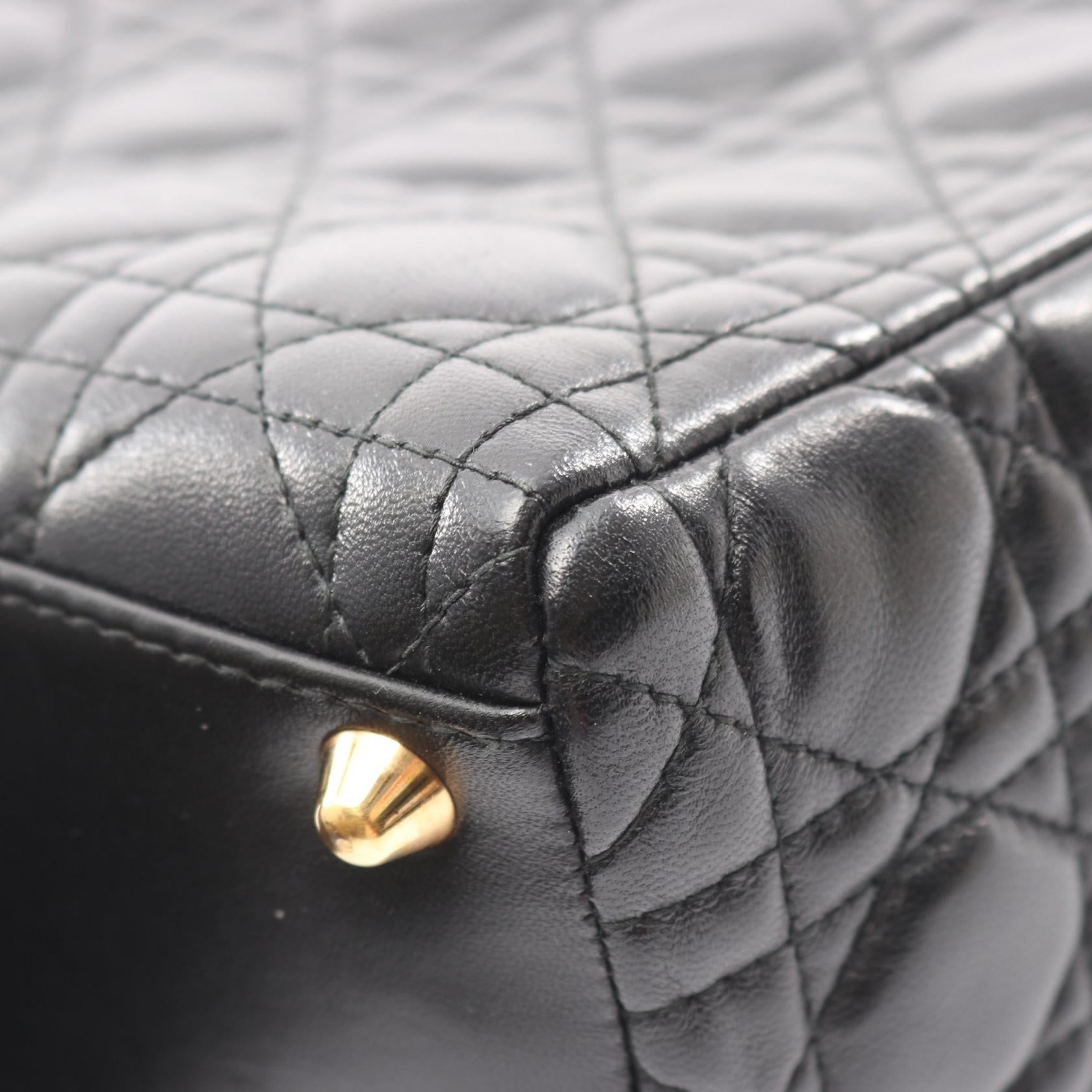 ディオール LADY DIOR レザー ハンドバッグ