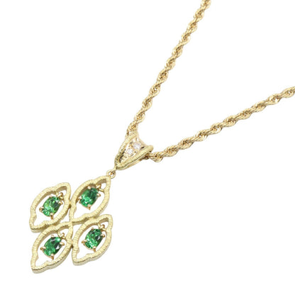ジュエリー 水野薫子 Au750 グリーンガーネット ダイヤモンド ネックレス