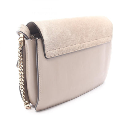 クロエ FAYE レザースエードショルダーバッグ