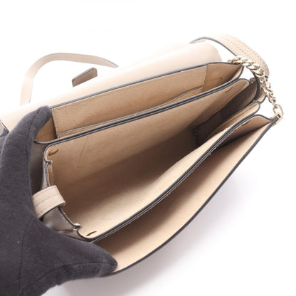 クロエ FAYE レザースエードショルダーバッグ