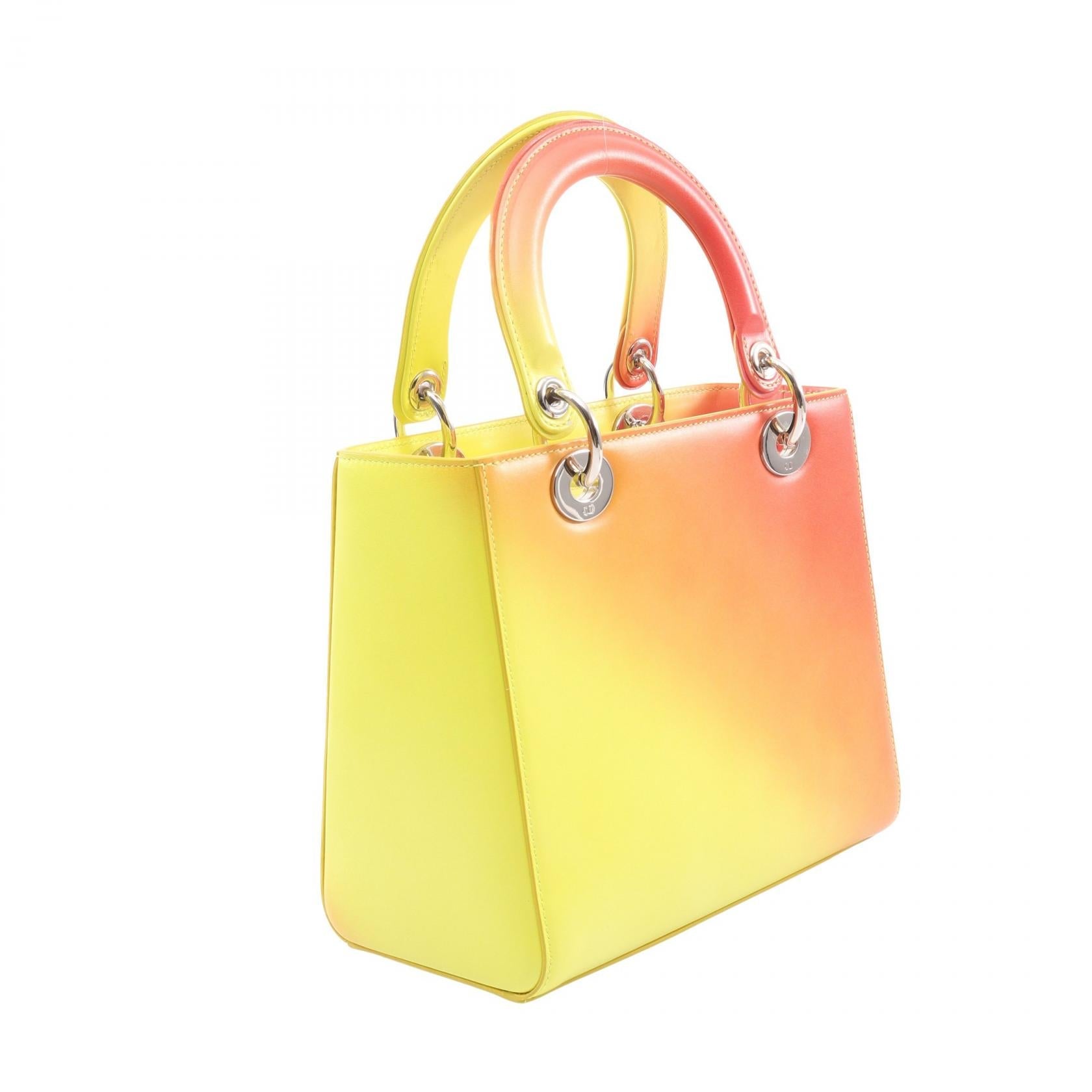 ディオール LADY DIOR レザーハンドバッグ