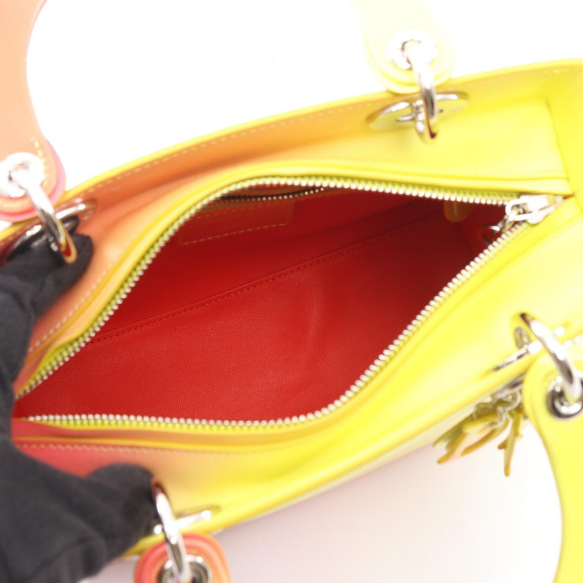 ディオール LADY DIOR レザーハンドバッグ