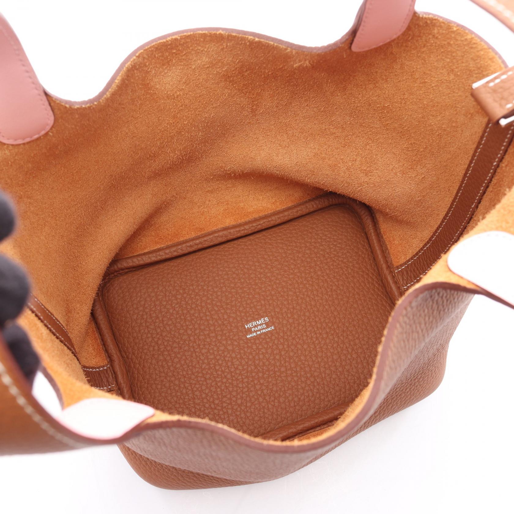 エルメス ピコタンロックPMエクラ レザー ハンドバッグ