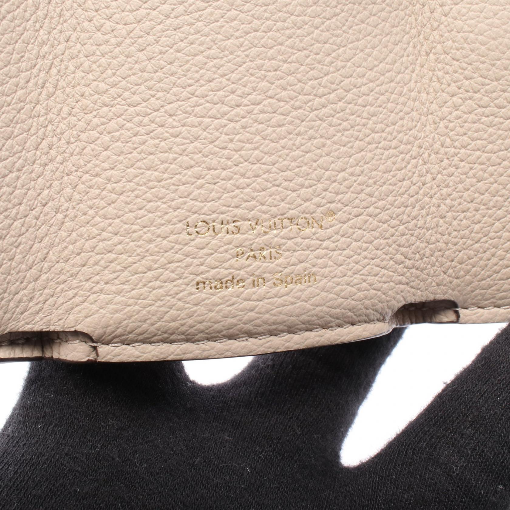 ルイヴィトン ポルトフォイユロックミニ レザー三つ折り財布