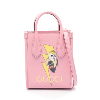 グッチ ばなにゃ レザー ミニトートバッグ
