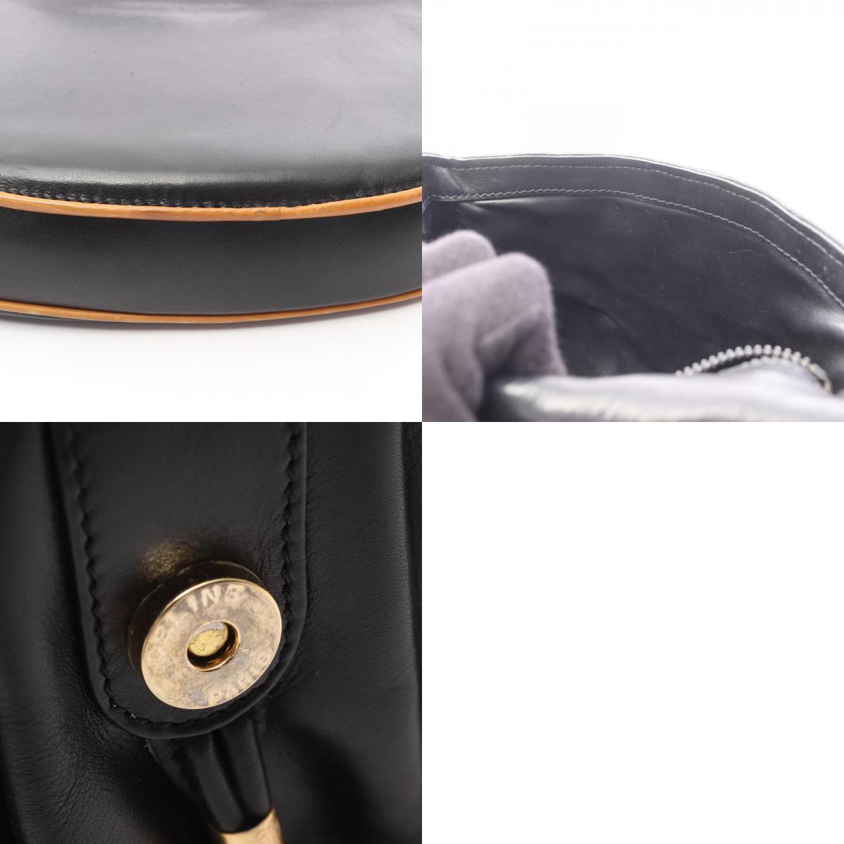 セリーヌ レザーショルダーバッグ