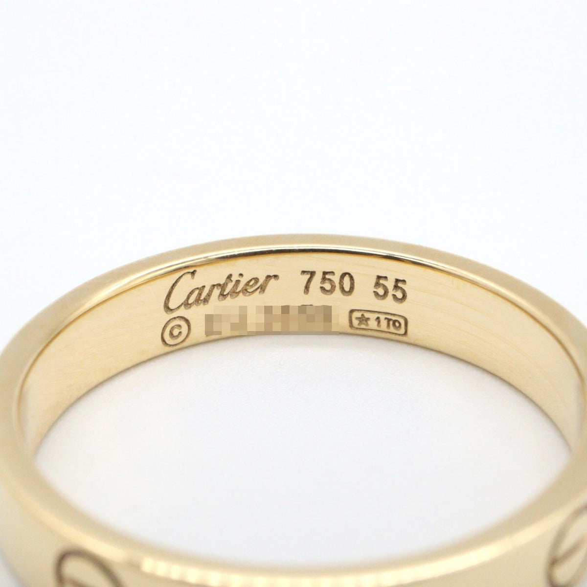 カルティエ ミニラブリング Au750 リング 14号