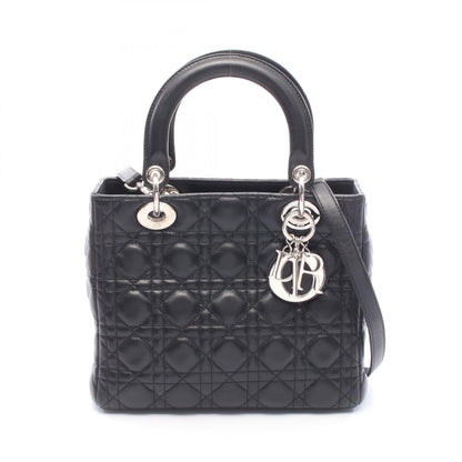 ディオール LADY DIOR レザー ハンドバッグ