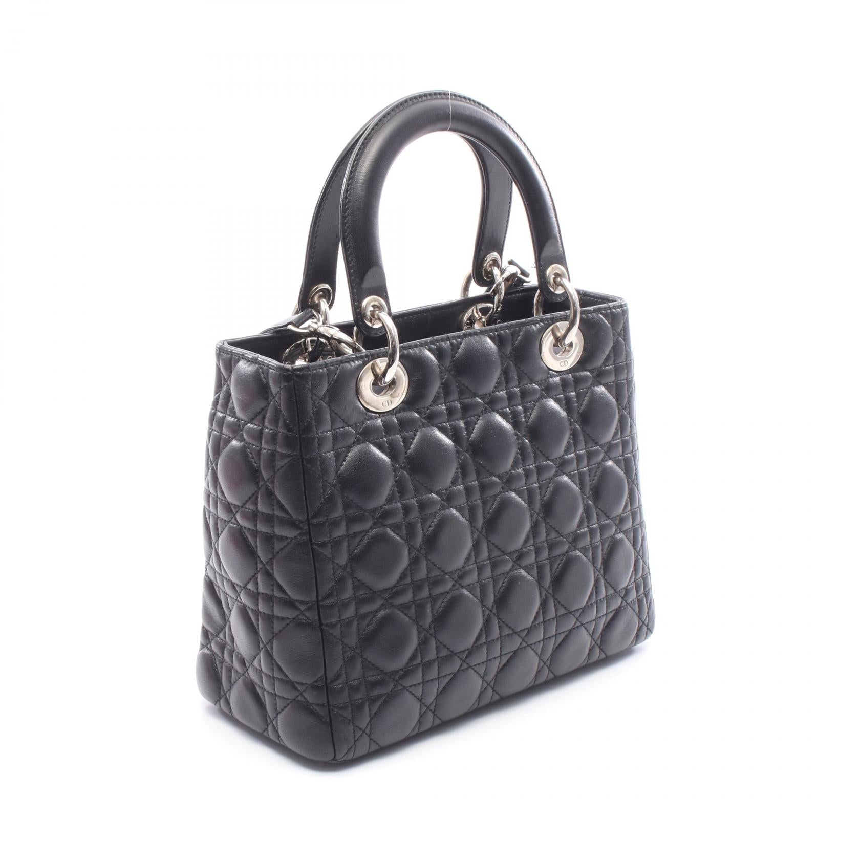 ディオール LADY DIOR レザー ハンドバッグ