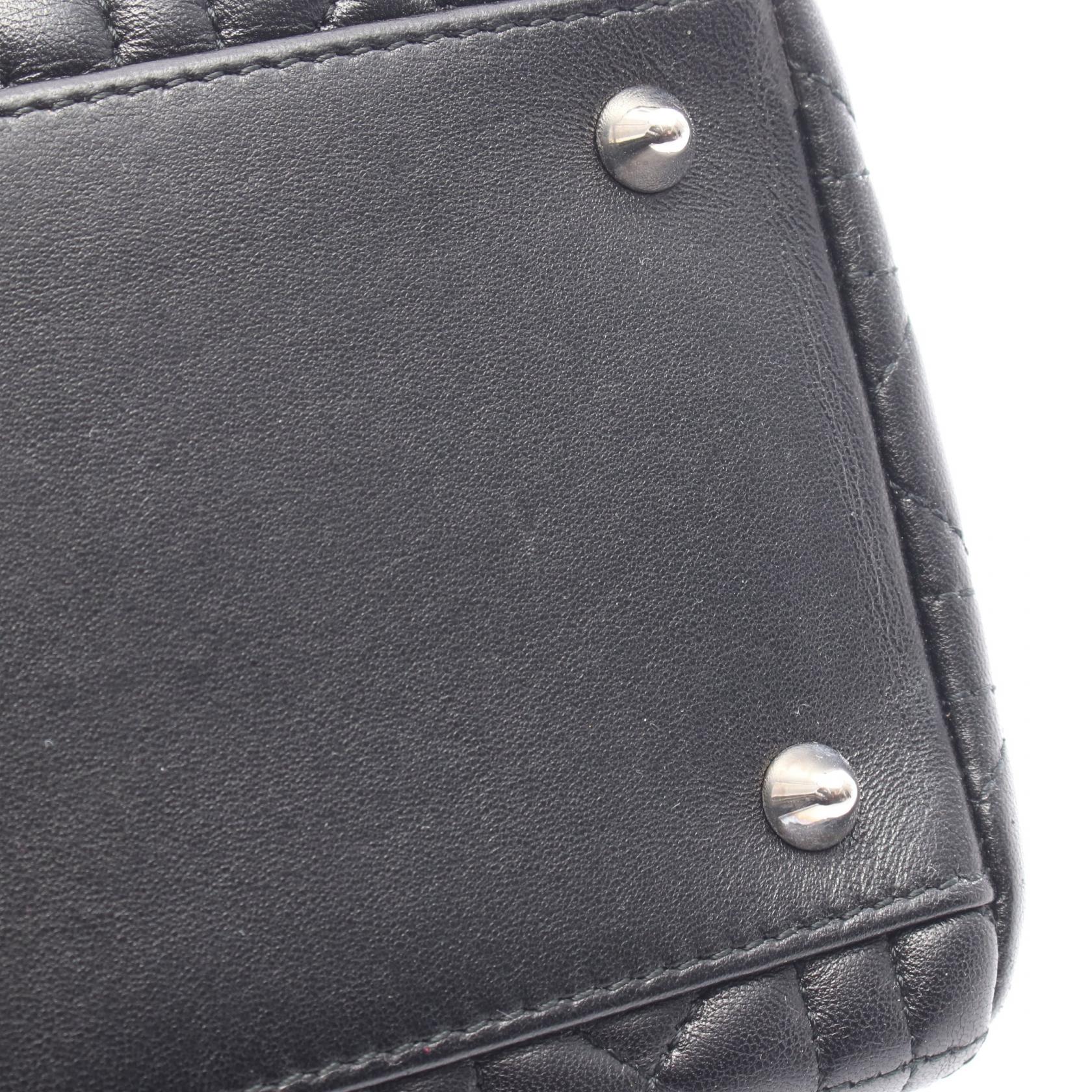 ディオール LADY DIOR レザー ハンドバッグ