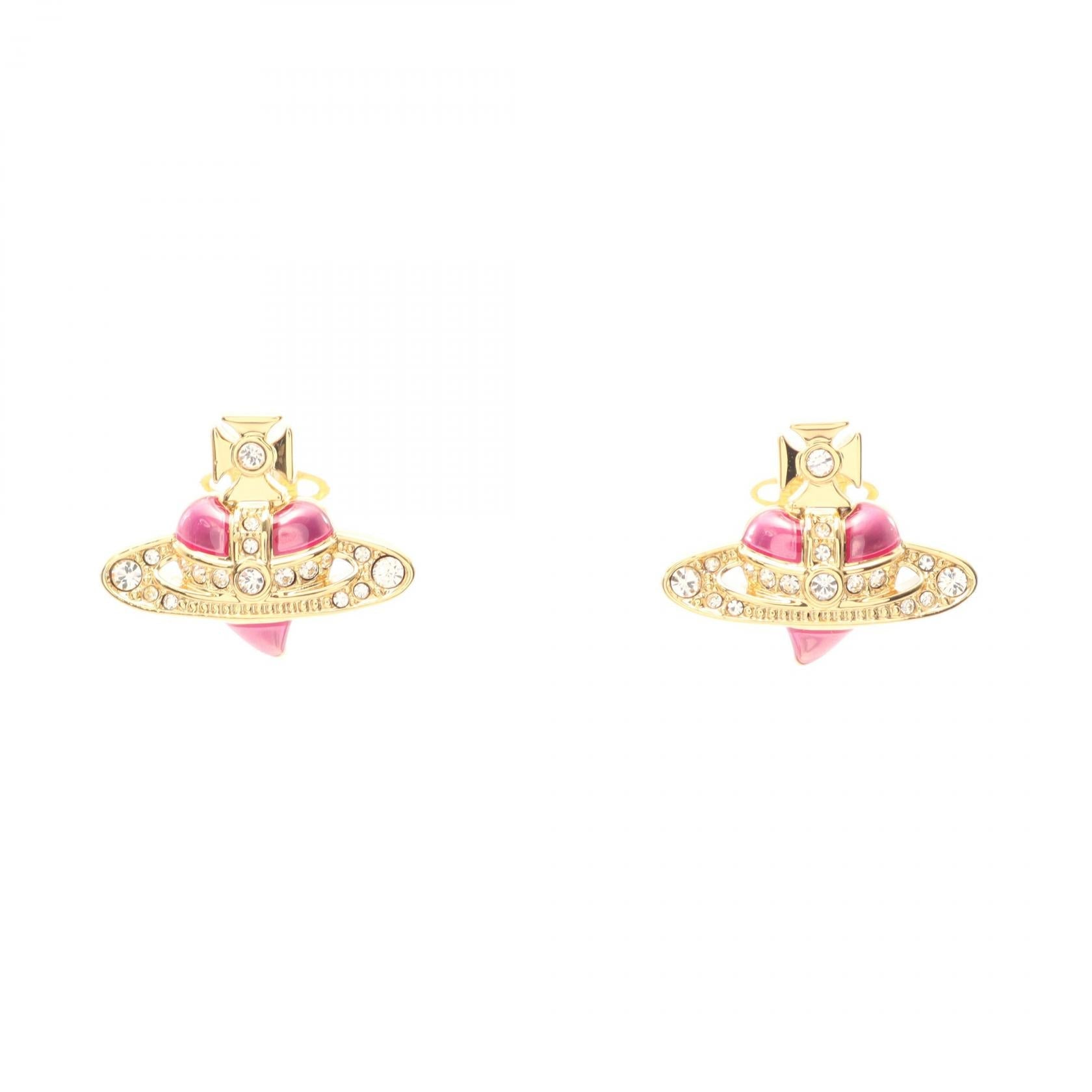 ヴィヴィアンウエストウッド NEW DIAMANTE HEART ピアス