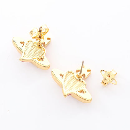 ヴィヴィアンウエストウッド NEW DIAMANTE HEART ピアス
