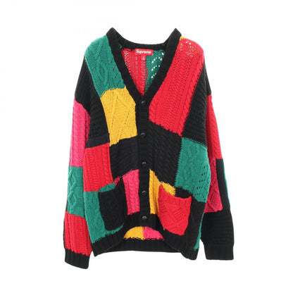 シュプリーム Patchwork Cable Knit コットンカーディガン