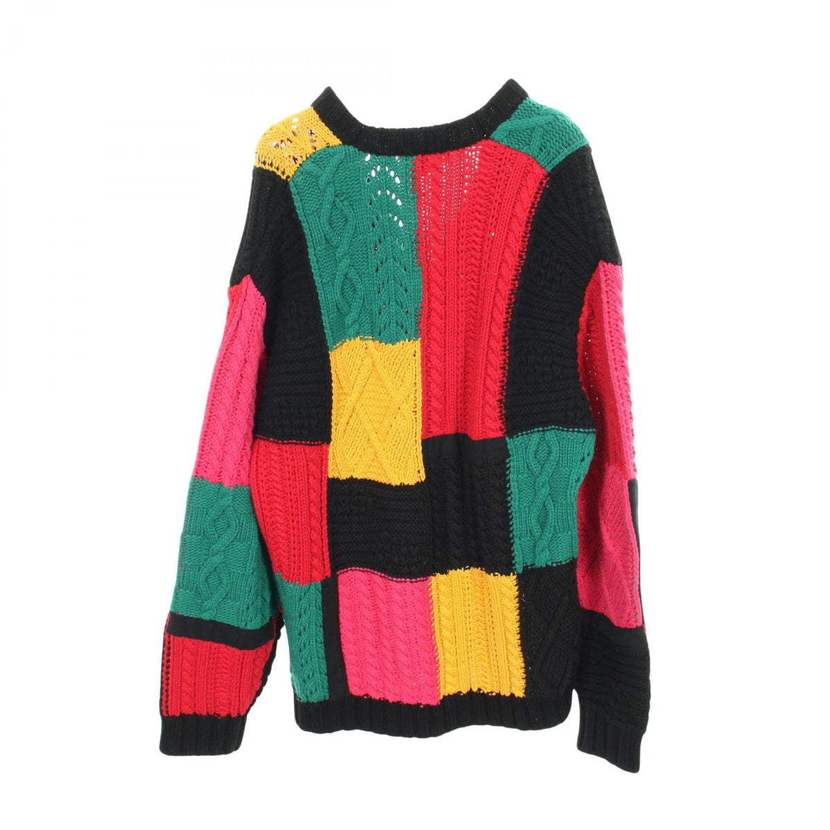 シュプリーム Patchwork Cable Knit コットンカーディガン