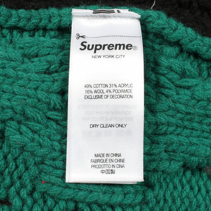 シュプリーム Patchwork Cable Knit コットンカーディガン