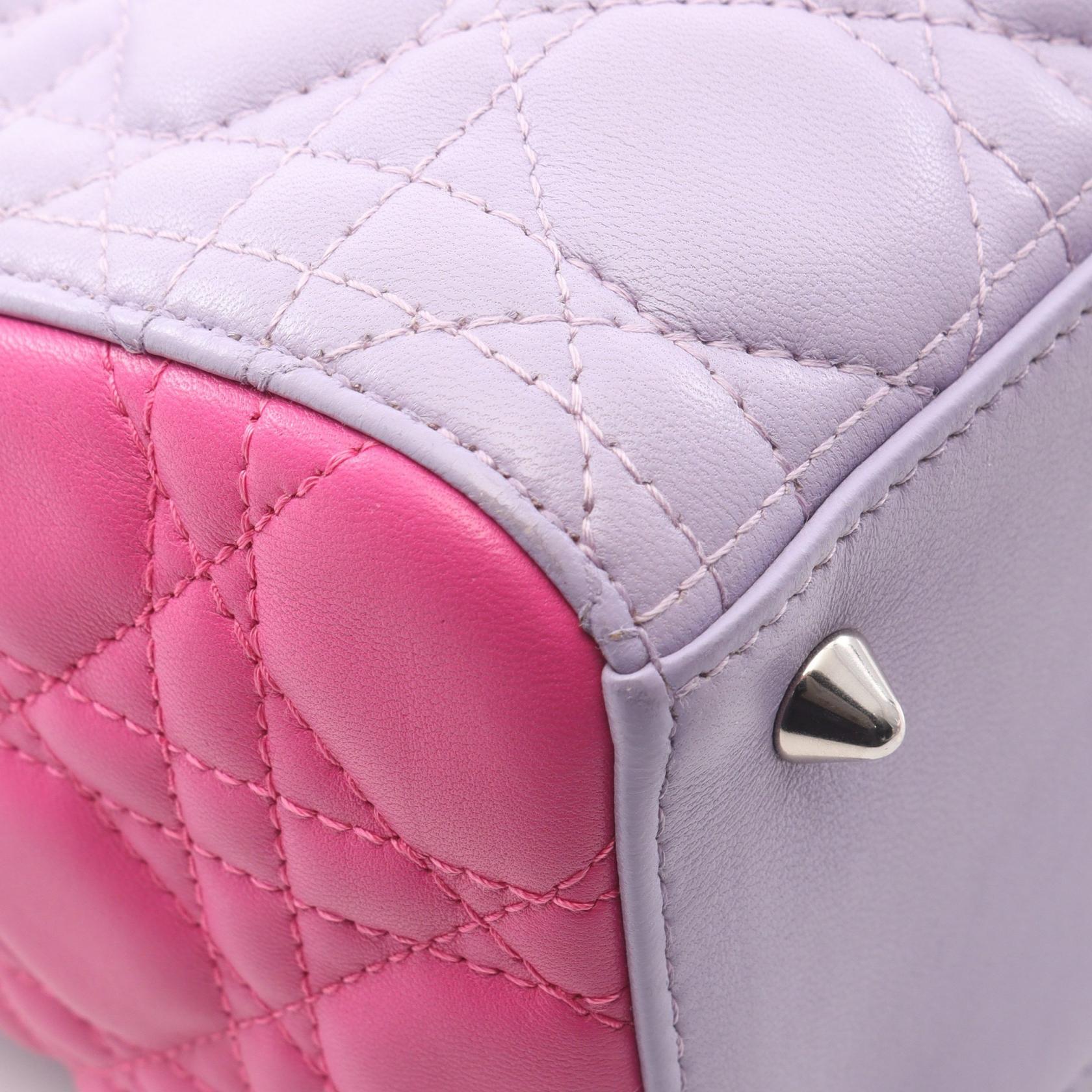 クリスチャンディオール LADY DIOR レザー ハンドバッグ