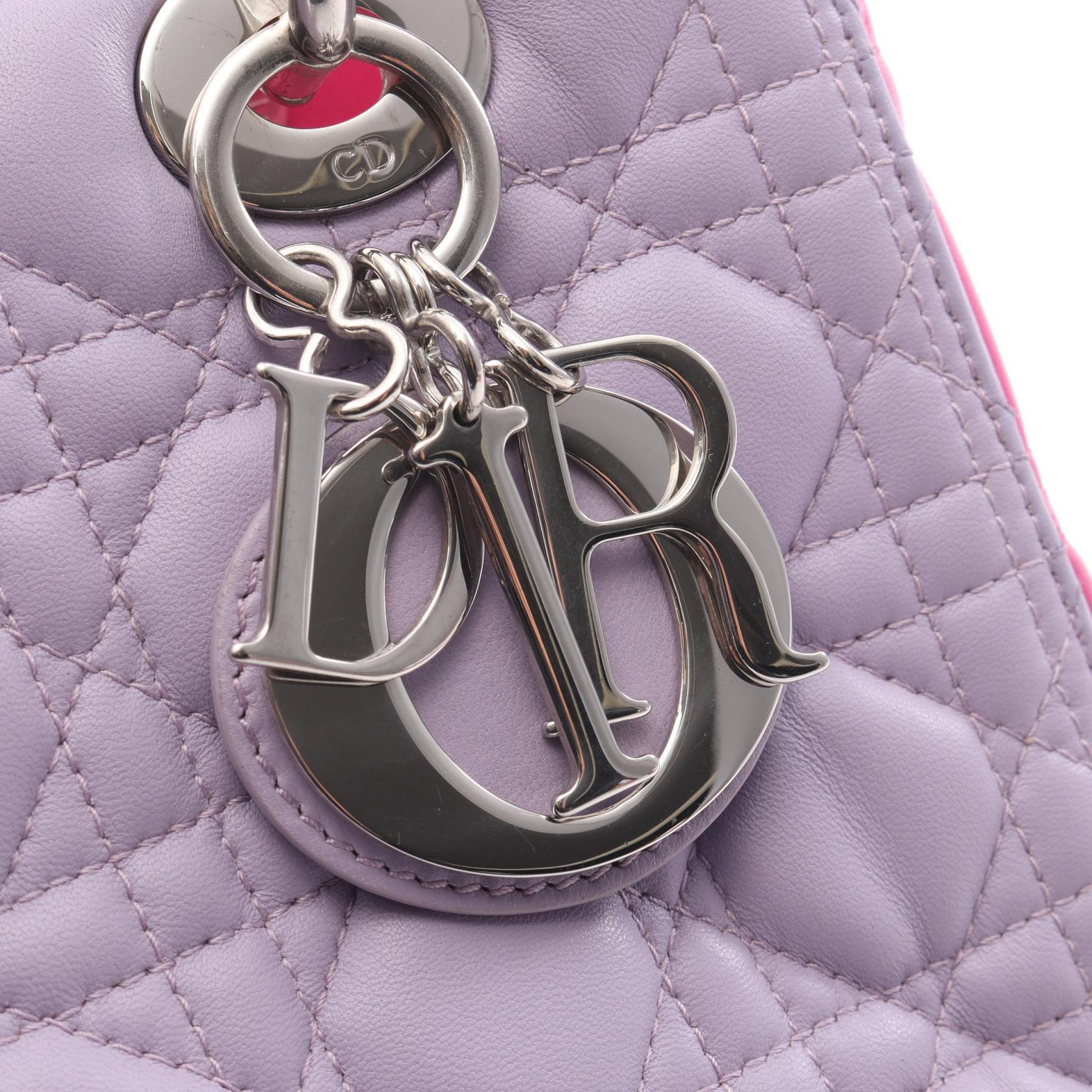 クリスチャンディオール LADY DIOR レザー ハンドバッグ