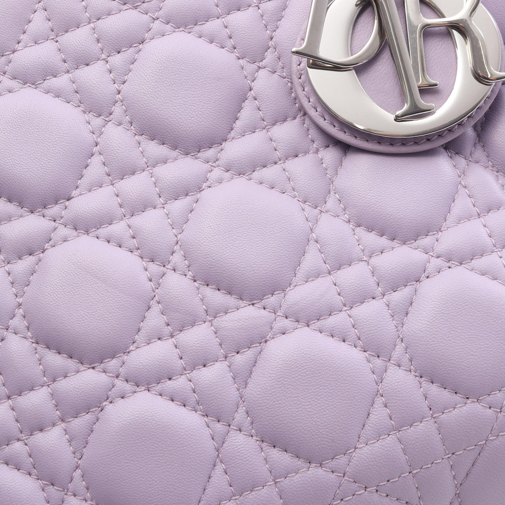クリスチャンディオール LADY DIOR レザー ハンドバッグ