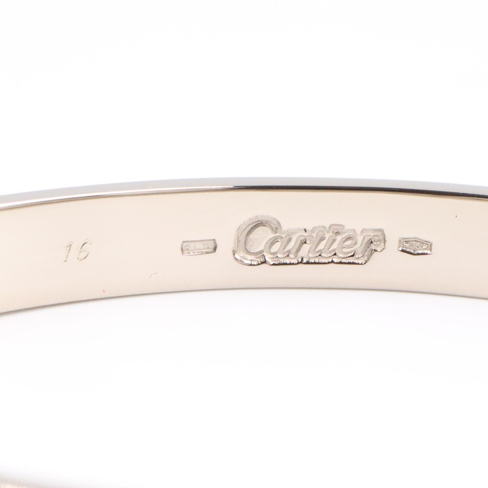 カルティエ ラブ Au750 ブレスレット 16号