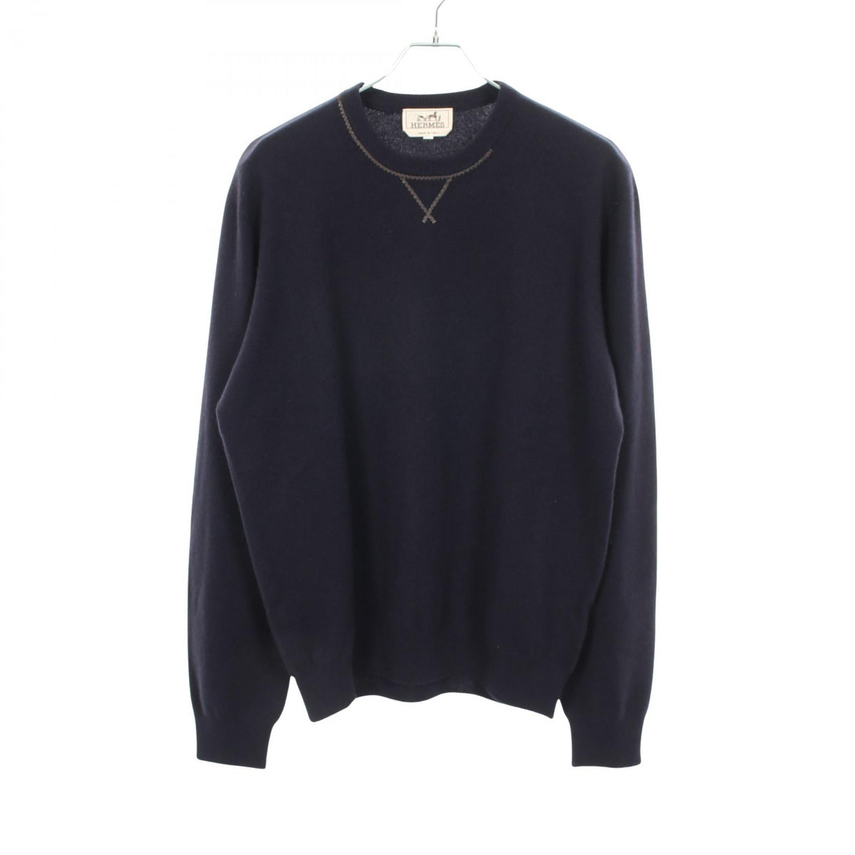 エルメス レザーステッチ カシミヤニット