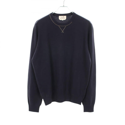 エルメス レザーステッチ カシミヤニット