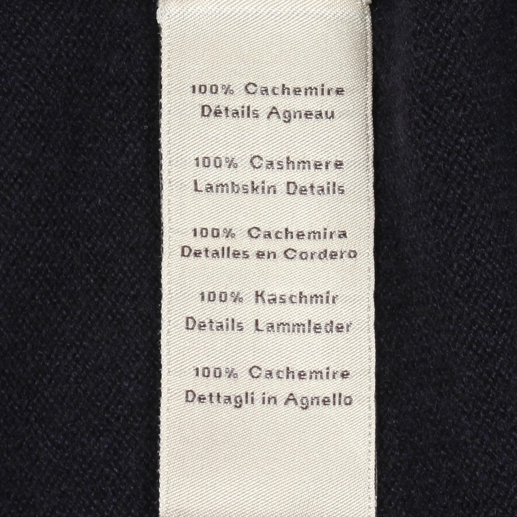 エルメス レザーステッチ カシミヤニット