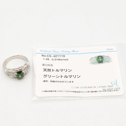 ジュエリー Pt900プラチナトルマリンダイヤリング