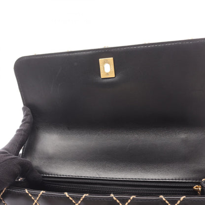 シャネル ワイルドステッチ レザーハンドバッグ