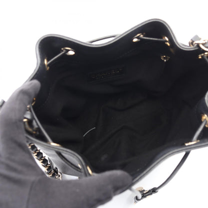 シャネル ドーヴィル レザー ショルダーバッグ