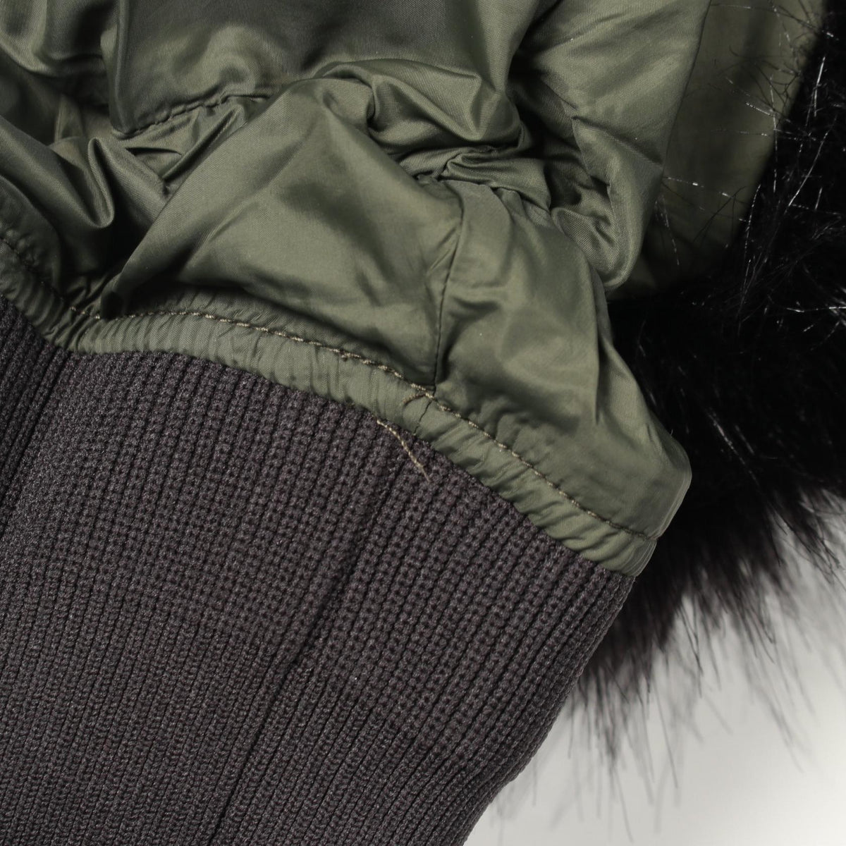 ナイキ NIKELAB sacai ナイロンフェイクファーダウンジャケット