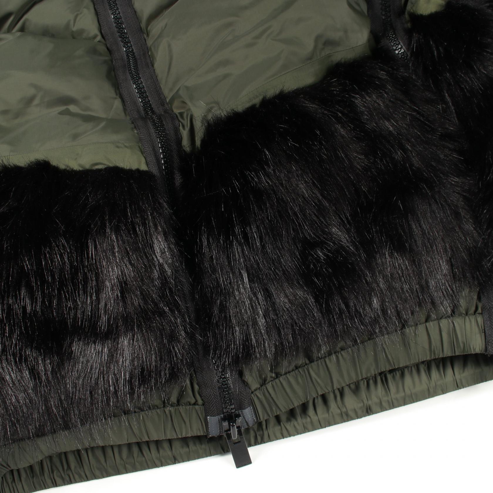 ナイキ NIKELAB sacai ナイロンフェイクファーダウンジャケット