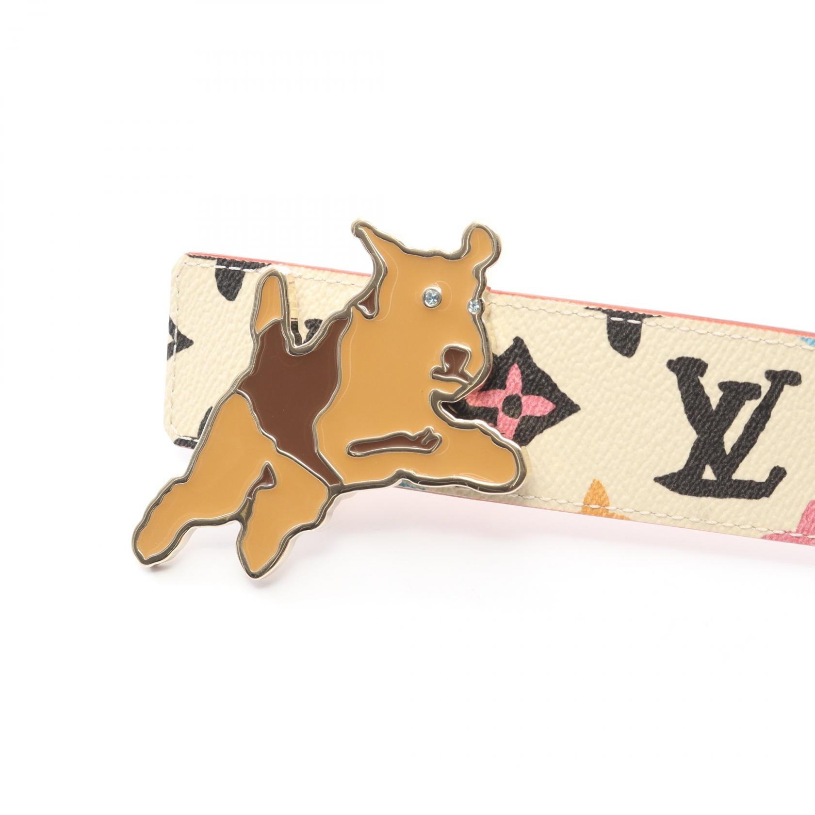 ルイヴィトン LVモノグラム クラギー レザー PVC ベルト