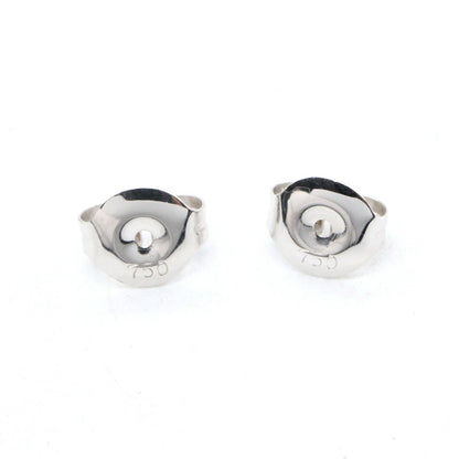 ジュエリー K18WG グリーンガーネットブラックダイヤモンドピアス