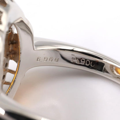 ジュエリー Pt900 ダイヤモンド メキシコオパール リング