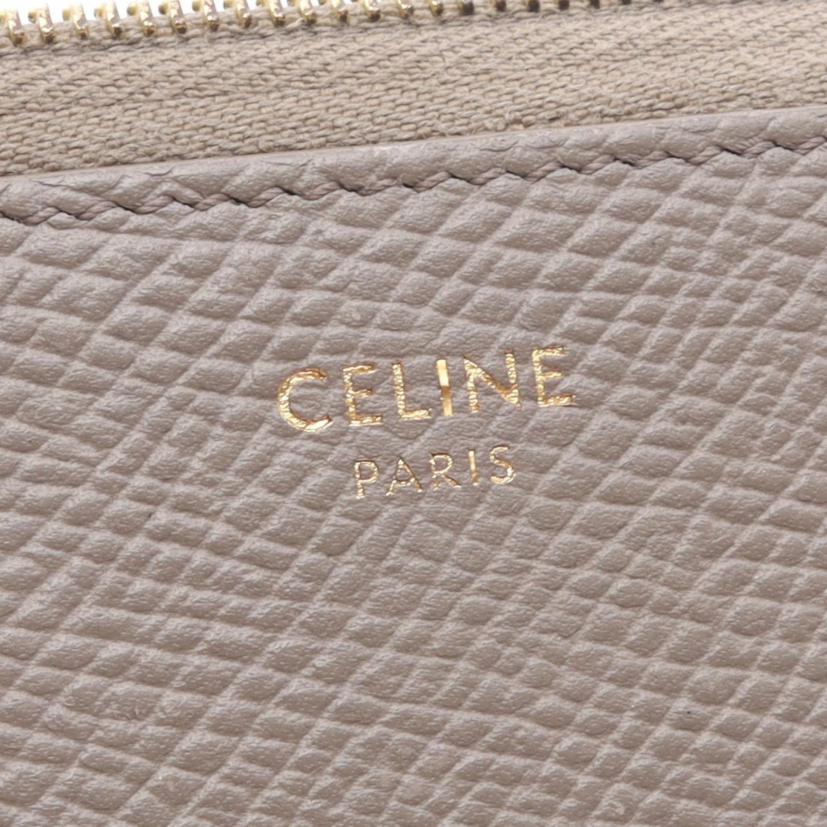 セリーヌ レザーラウンド長財布