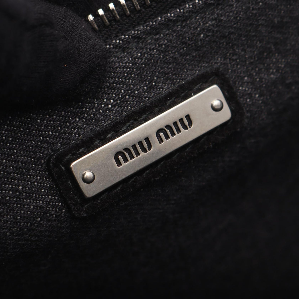 ミュウミュウ DENIM LOGO キャンバストートバッグ