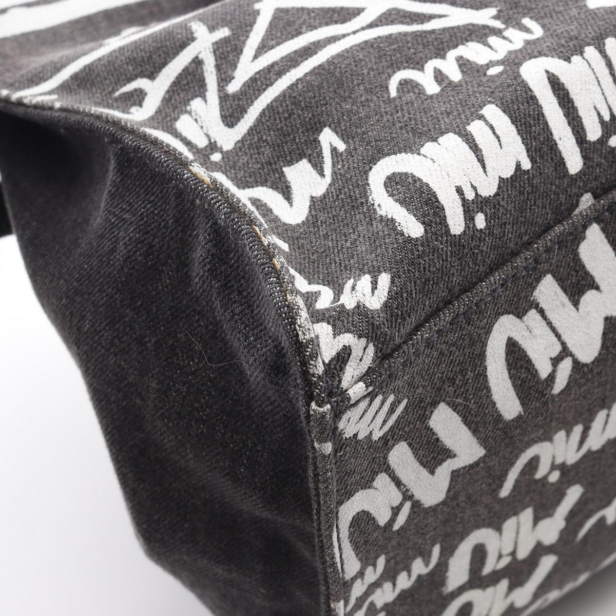 ミュウミュウ DENIM LOGO キャンバストートバッグ