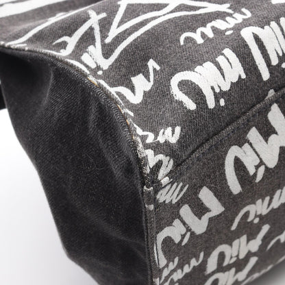 ミュウミュウ DENIM LOGO キャンバストートバッグ